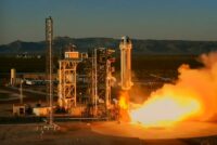 Blue Origin New Shepard liftoff